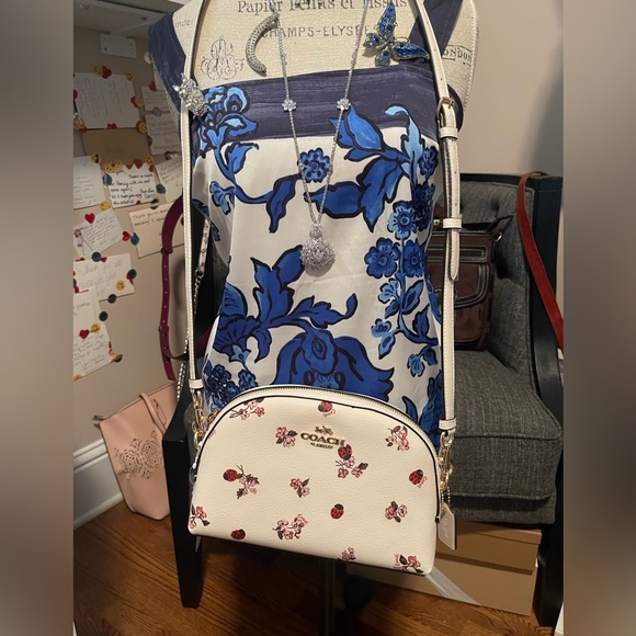 NWT Coach Handbag Madi Crossbody With Ladybug Floral Print Gold. Retail $400. - Picture 5 of 13